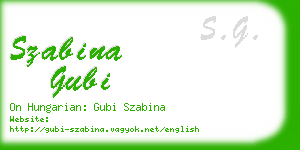 szabina gubi business card